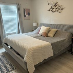 Upholstered King Bed Frame