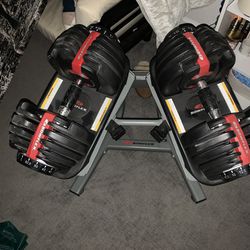 Bowflex Adjustable Weights, bench And Curl Bar