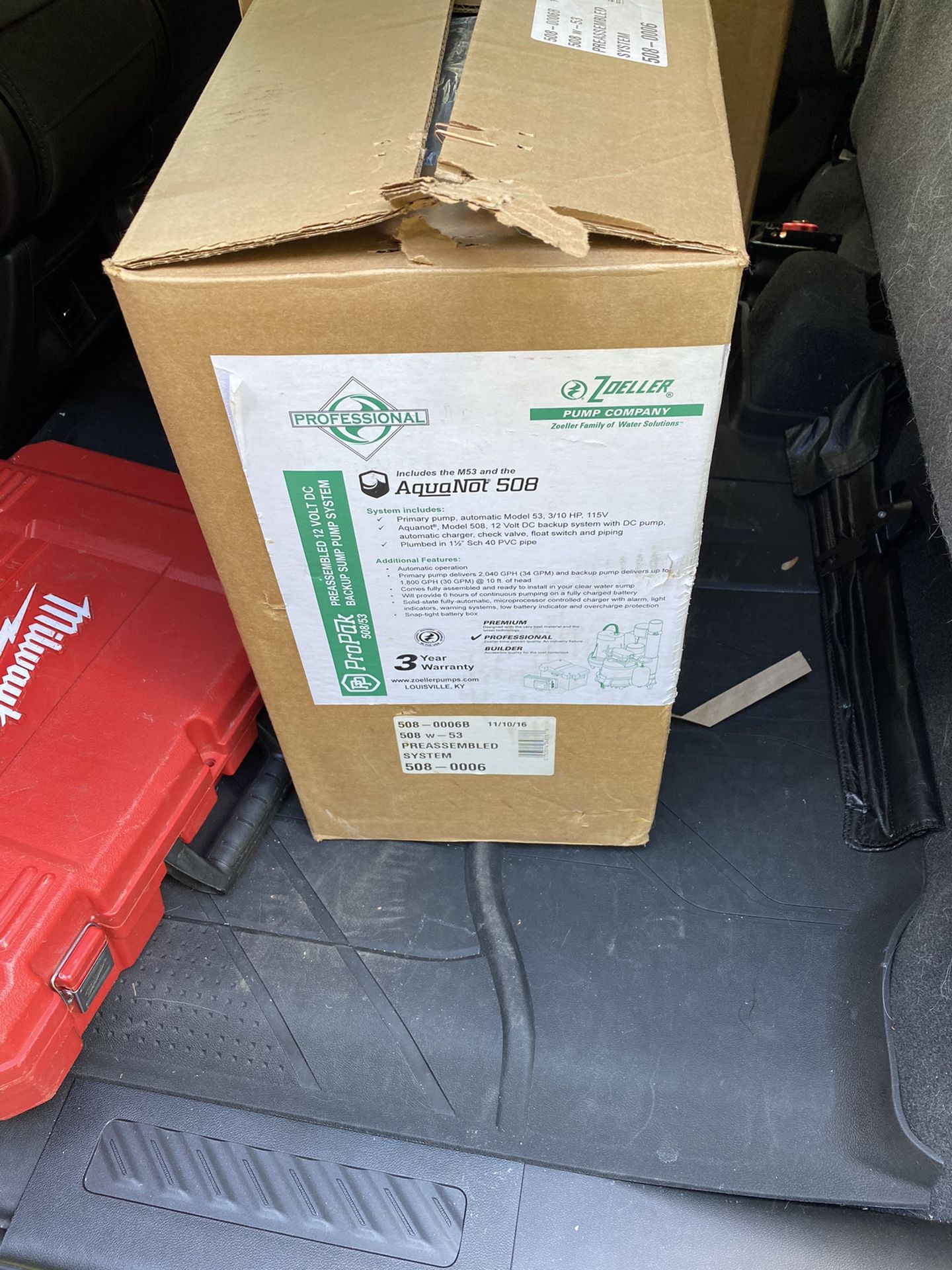 Zoeller battery back up sump pump system