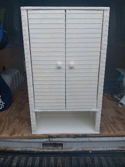 Wicker Bathroom Cabinet