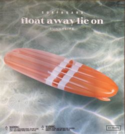 [BNIB] SUNNYLiFE Inflatable Float Away Lie On Surfboard Pool Float - Peachy Pink