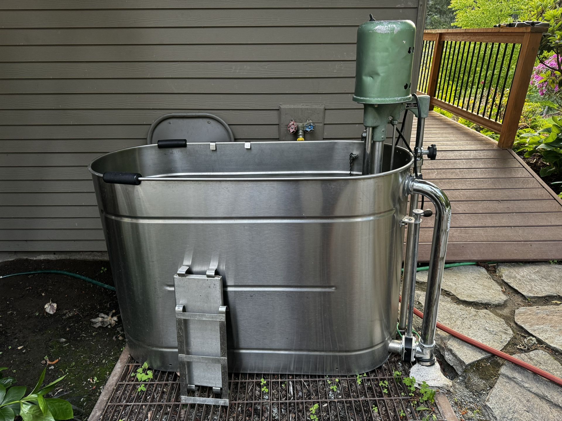 Medical Cold Plunge Tub With Whirlpool Stainless