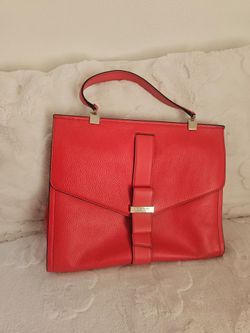 Kate Spade Red Leather Structured Handbag