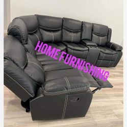 Furniture, Living Room Sectional Leather