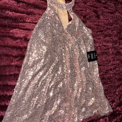 Lulu’s Blush Sequined Party Dress