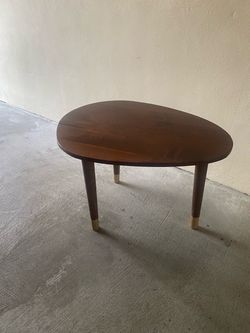 Mid-Century Round Walnut Center Table