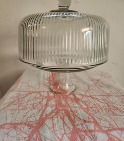 Crystal Cake stand  w/lid