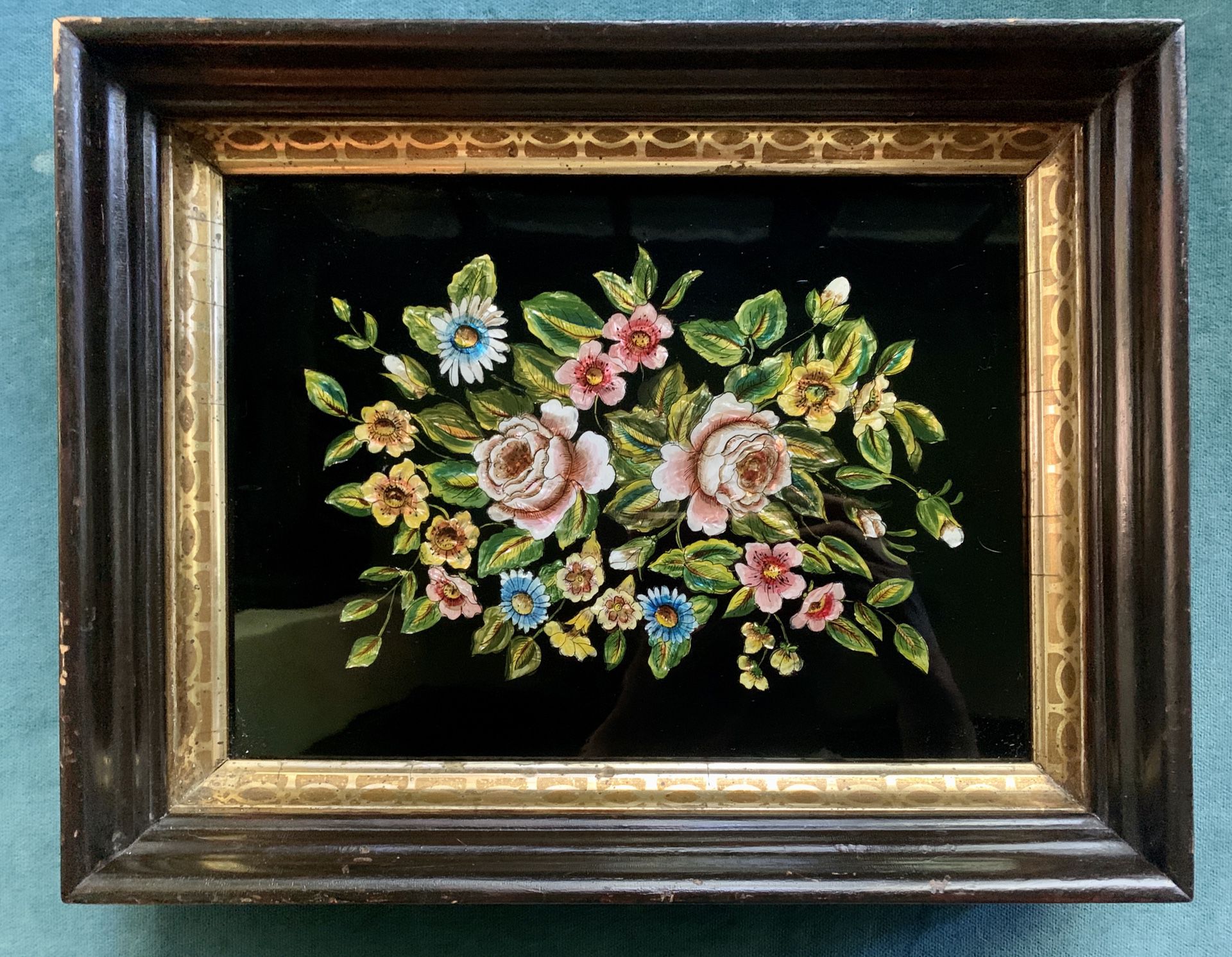 Antique Reverse Glass Painting