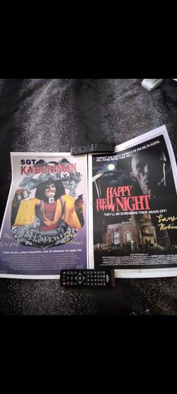 Kabukiman & Happy Hell Night Mini Posters Signed Autographed