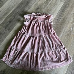 Baby gap size 4Y light pink velvet dress