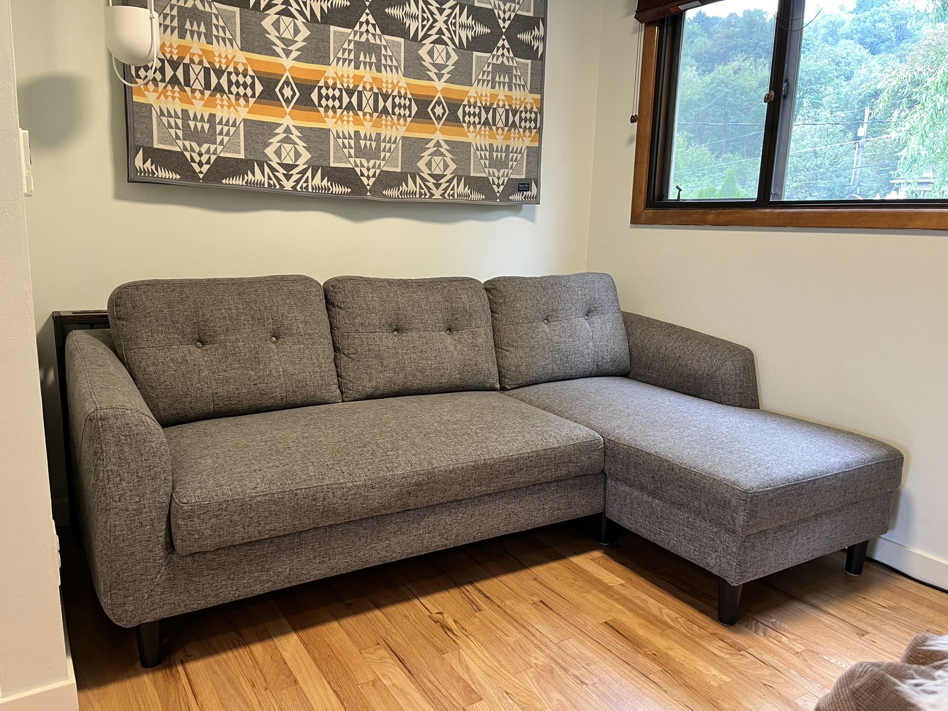 Compact Sectional Sleeper Sofa EUC