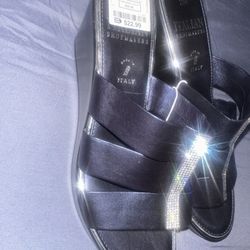 Italian Shoe Blue Wedge 