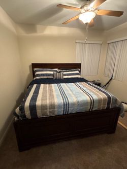 Dark Wood California king Bed Frame