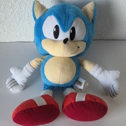 Sonic The Hedgehog Classic Sonic  Plush Tomy SEGA 12"