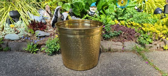 Beautiful Hammered Brass Container