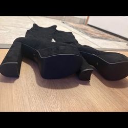 Suede thigh high boots-size 8