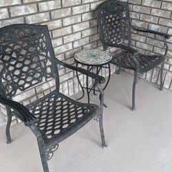 Metal Porch Chairs And Table