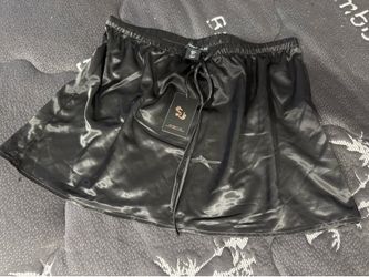 New with tags black satin skirt
