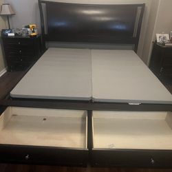 California King Bed Frame With Drawers 