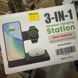 3 in 1 Wireless Stand Multiple Devices Compatible for Apple iPhone