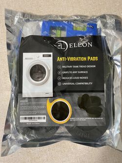New Anti Vibration Pads for Washing Machine - 4 Pads with Tank Tread Grip + Level