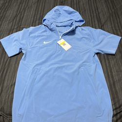NIKE Football Coaches 1/4 Zip Pullover Light Blue Mens Sz S *NEW* FJ9548-448