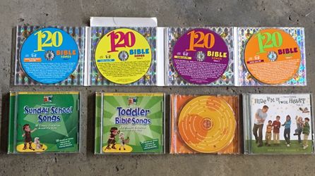 8 GREAT children's Bible songs CD's