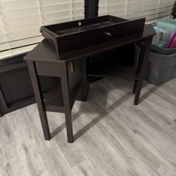 Corner Desk With Drawer Espresso/brown