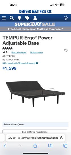 Adjustable Base Queen Size