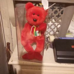 Beenie Baby.  Red Teddy Bear . 02/05/1999