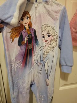 Toddler Frozen Size 4t Pajamas Onesie Hoodie