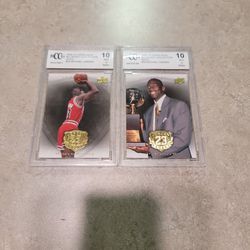 Graded 10 MJ Legacy Bastketball Cards