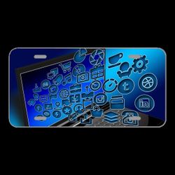 License Plate Novelty Car Front Laptop Notebook Structure Internet
