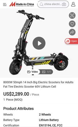 Offroad scooter 8000w dual motor 60v