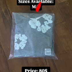 Grey Denim Tear Hoodie