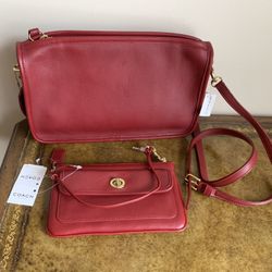 NWT Coach duo crossbody purse and wallet/wristlet burgundy
