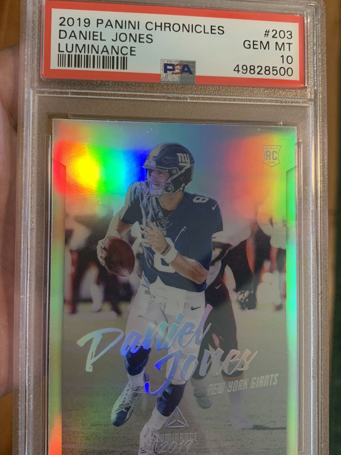 Daniel Jones Gem Mint Rookie- Holo/refractor/silver PSA10 Gem mint!