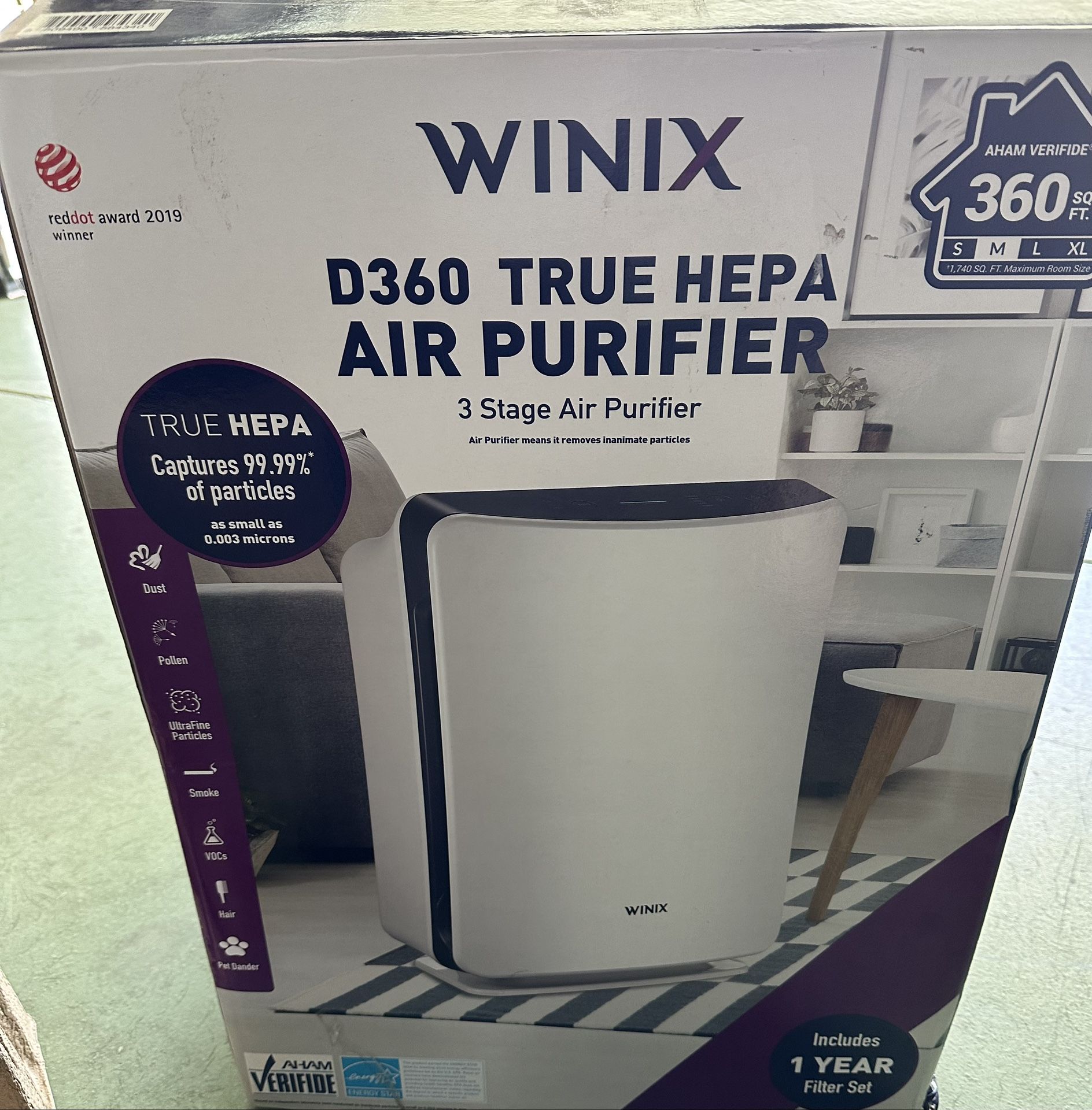 Winix D360 True HEPA 3 Stage Air Purifier
