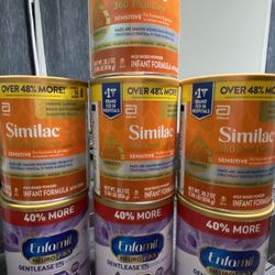 Similac & Enfamil (Big Cans) $210.00 For all 7