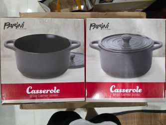Parini Cookware 3Qt Gray Flameproof Casserole