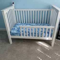 White Crib Plus Mattress