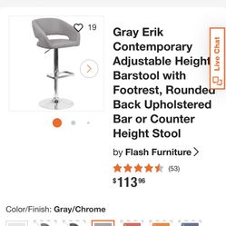 Bar Stool Gray