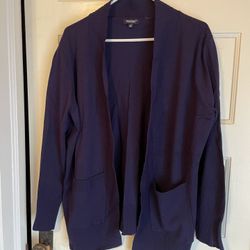 VOIANLIMO long navy cardigan sweater -xxl- euc