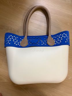 O Bag - Customized Purse Cream and Blue