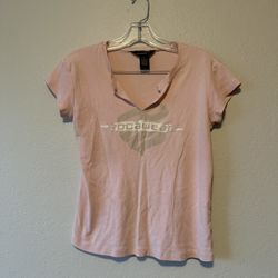 Rocawear, Vintage Women Pink Short Sleeve Y2K Streetwear Shirt, Size XL
