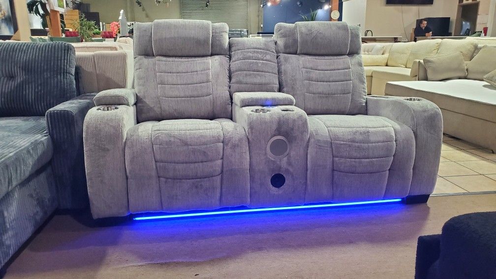 couch with led lights