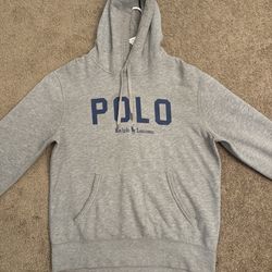 Gray Polo Hoodie M