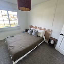 Queen Size Bed Frame, Mattress