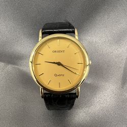Orient GP Gold Plated Quartz Wristwatch Vintage!!! Battery Not Included.