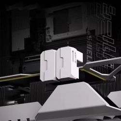 EZ DIY-FAB 90 Degree Angled 8 Pin PCle GPU Power Adapter Desktop Graphics Card with Efficient Aluminum Cooling System